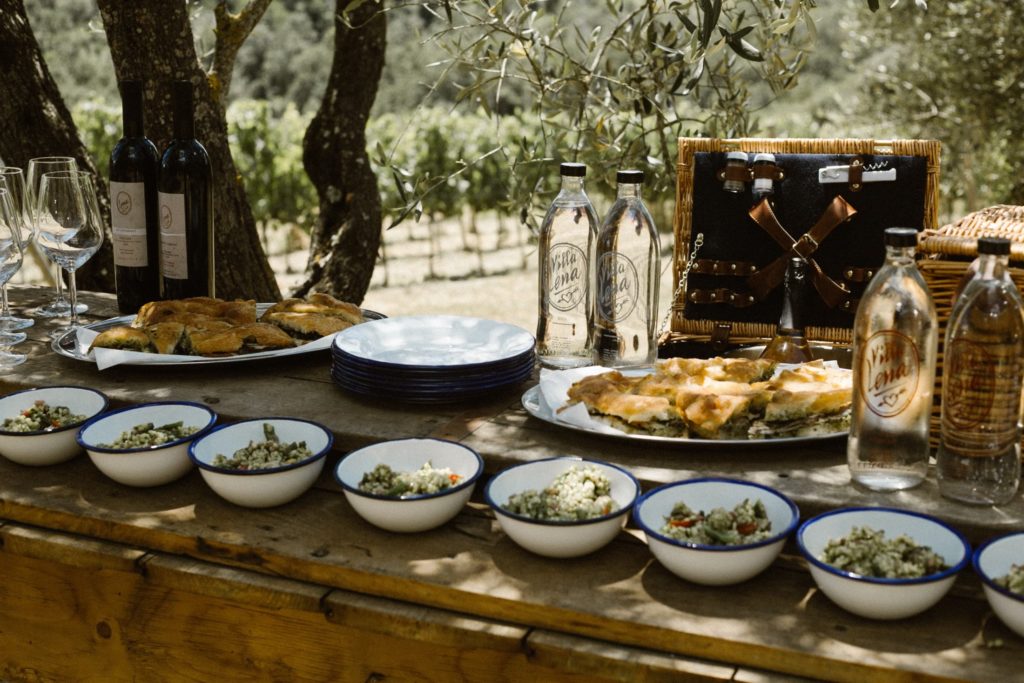 Gina Spinelli Villa Lena Creative Retreat Summer 2021 Vineyard lunch and wine tasting 3