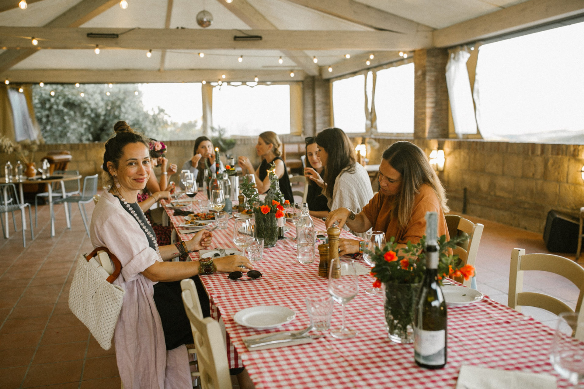 Gina Spinelli Villa Lena Creative Retreat Summer 2021 Terrace lunch 35