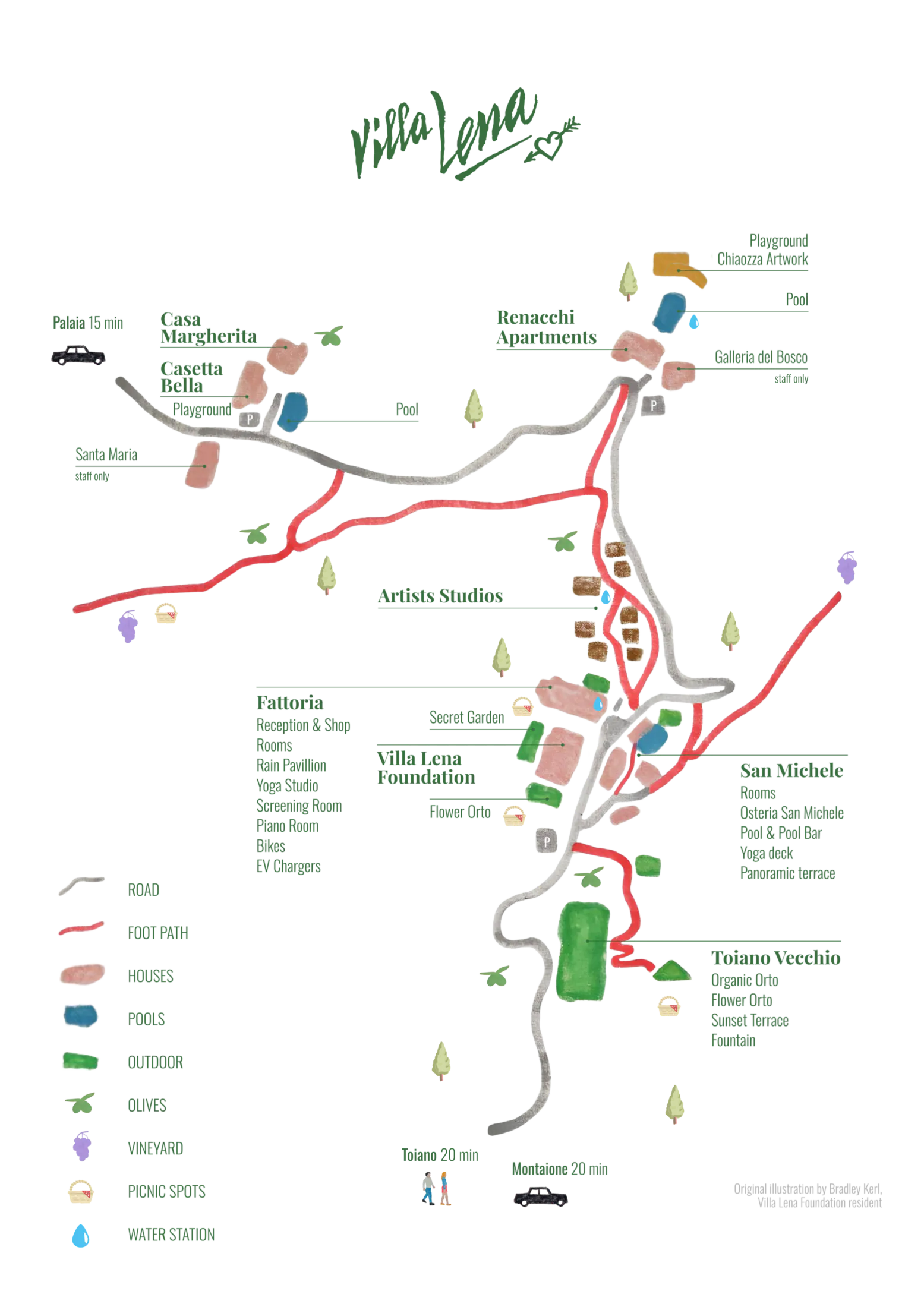 Villa Lena Map